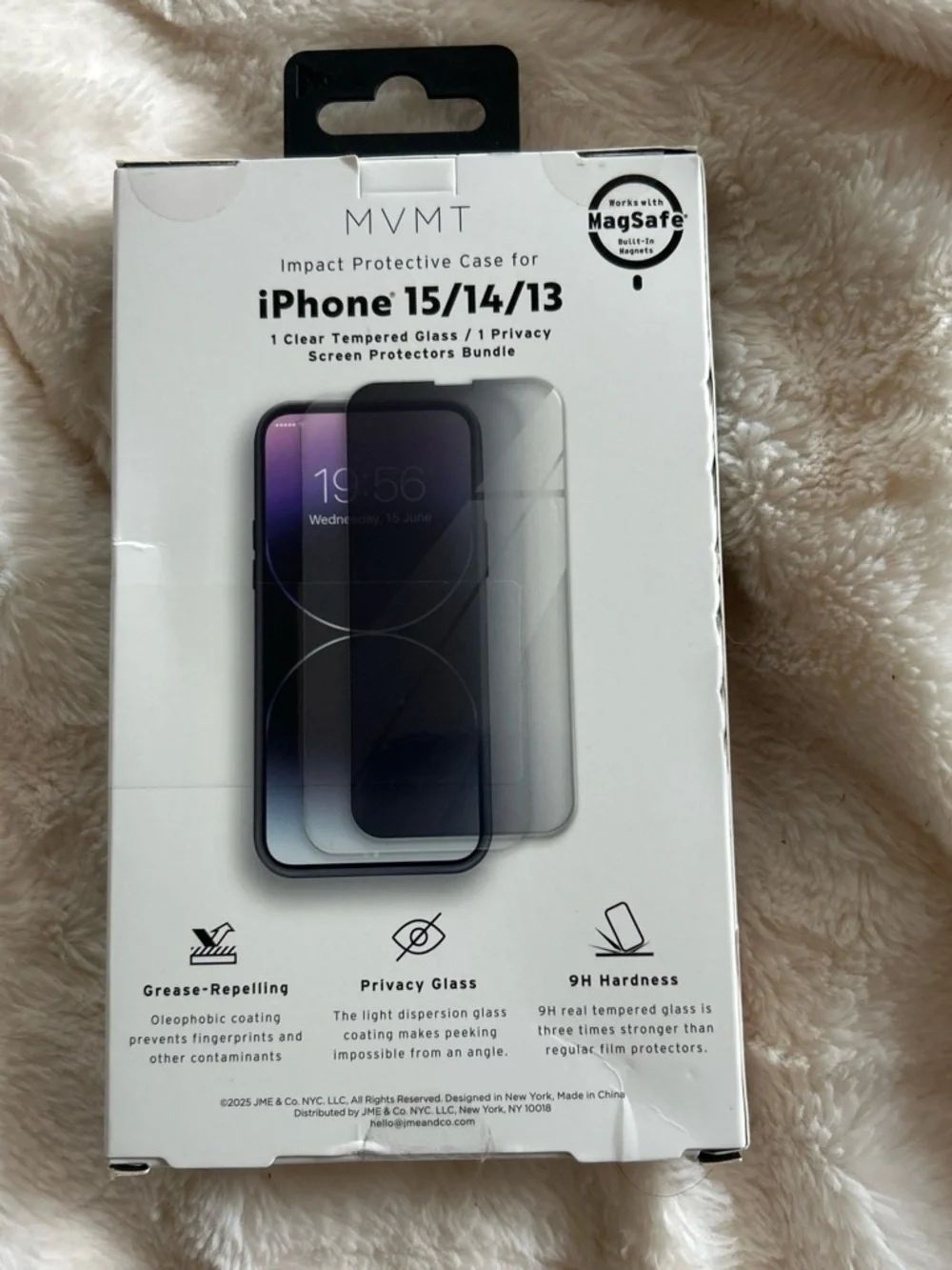 MVMT Magnetic Impact Black Silicone iPhone Case + Screen Protectors